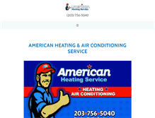 Tablet Screenshot of americanheatingservice.com